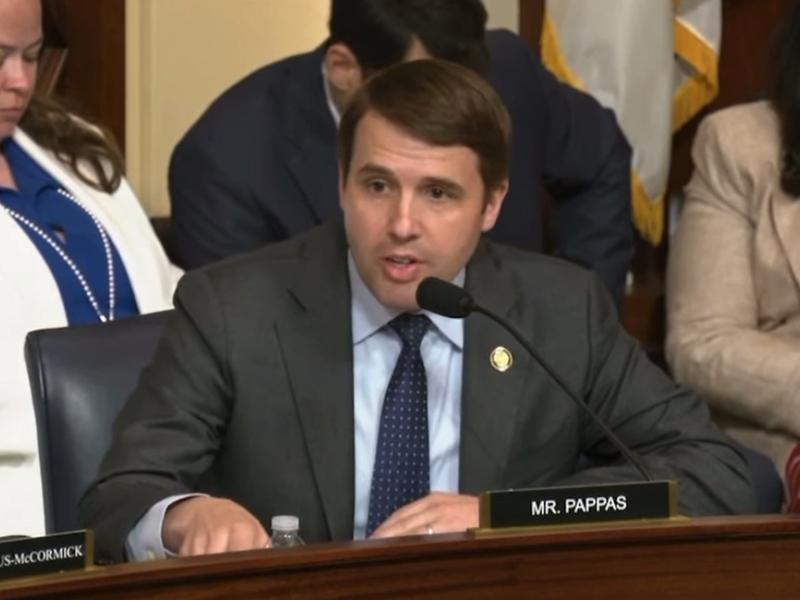 Congressman Pappas speaking at a HVAC hearing