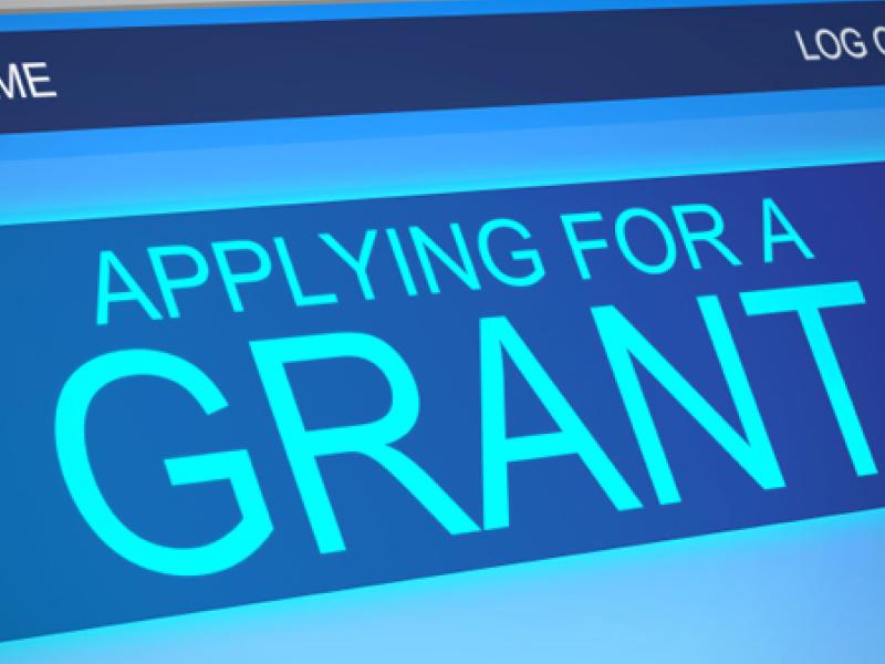 Computer screen applying for a Grant