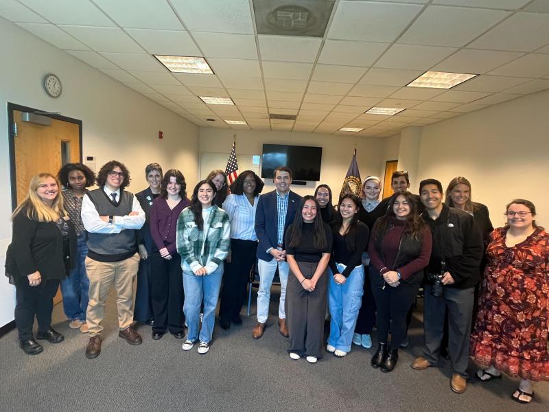 Congressman Pappas meets with McNair Scholar students and staff
