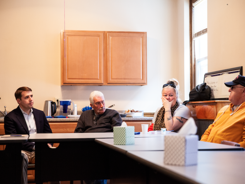 Congressman Chris Pappas with group of people