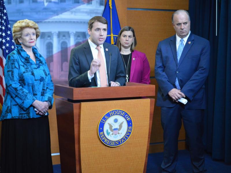 Rep. Pappas speaking at a podium