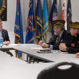 Pappas with veterans