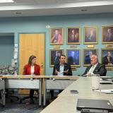 Reps. Pappas and Goodlander with President John Jurczyk at St. Joseph Hospital