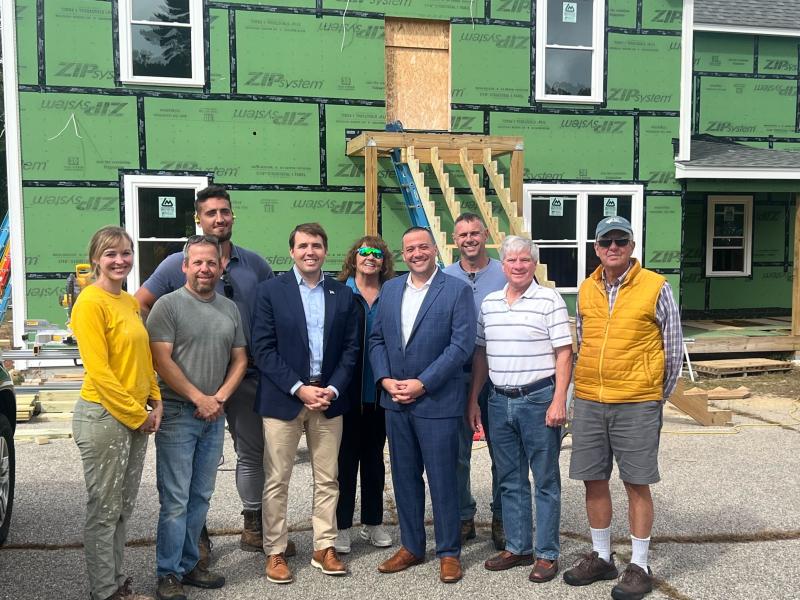 Congressman Chris Pappas visits Seacoast Family Promise’s Joshua House construction site on Tuesday of this week