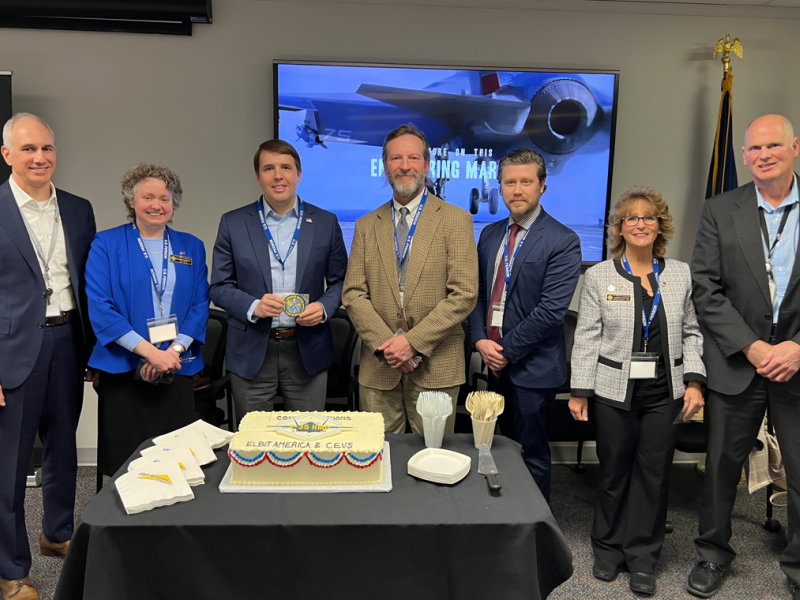 Congressman Pappas with Elbit America leadership
