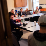 Congressman Chris Pappas with group of people