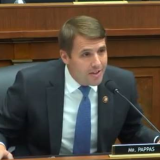 Congressman Pappas speaking into a microphone 